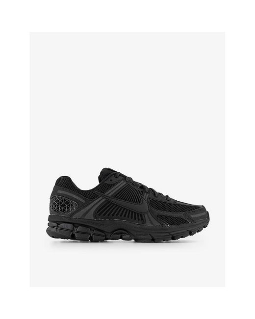 Nike Black Zoom Vomero 5 Logo-embossed Leather And Mesh Low-top Trainers for men