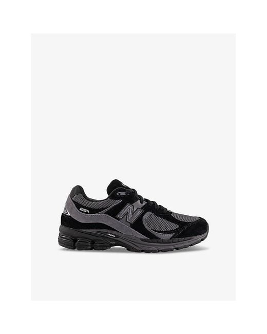 New Balance Black 2002 Suede And Mesh Low-Top Trainers for men