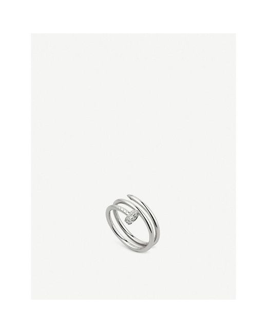 Cartier White Juste Un Clou 18Ct- And 0.08Ct Brilliant-Cut Diamond Ring