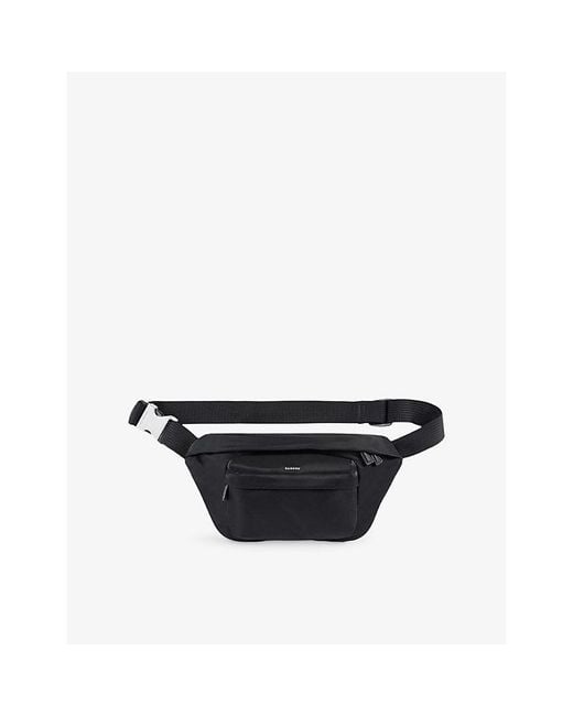 Sandro Black Branded Shell Belt Bag for men
