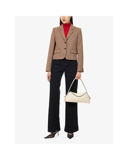 ME+EM Natural Slim-Fit Cropped Woven Blazer