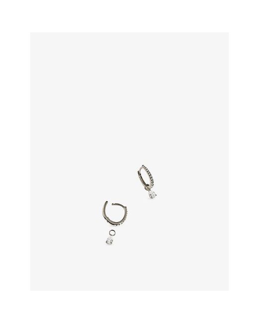Astrid & Miyu Metallic Pavé 14Ct- And Lab-Grown Diamond Huggies