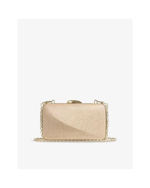 L.K.Bennett Natural Charlotte Glittered Clutch Bag