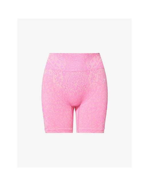 GYMSHARK Pink Adapt Animal X Whitney Shorts