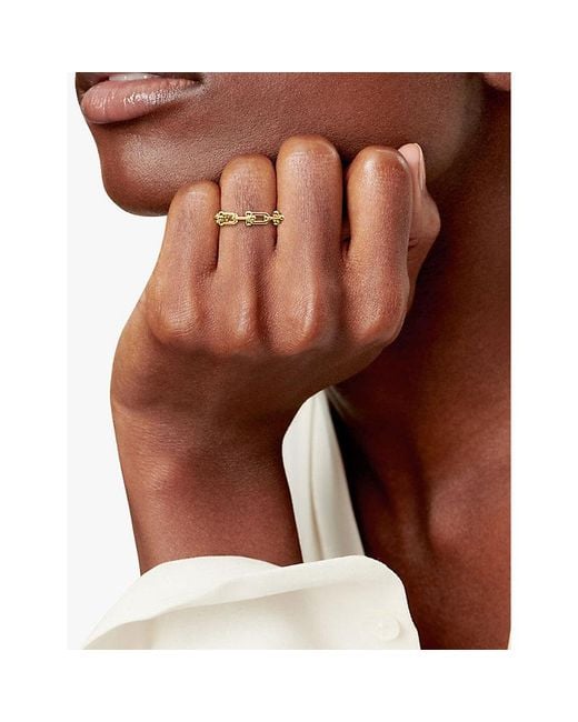 Tiffany & Co Metallic Tiffany Hardwear Micro Link 18Ct- Ring
