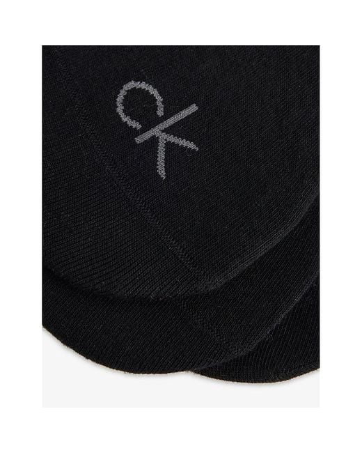 Calvin Klein Black High-Cut Stretch-Cotton No-Show Socks for men