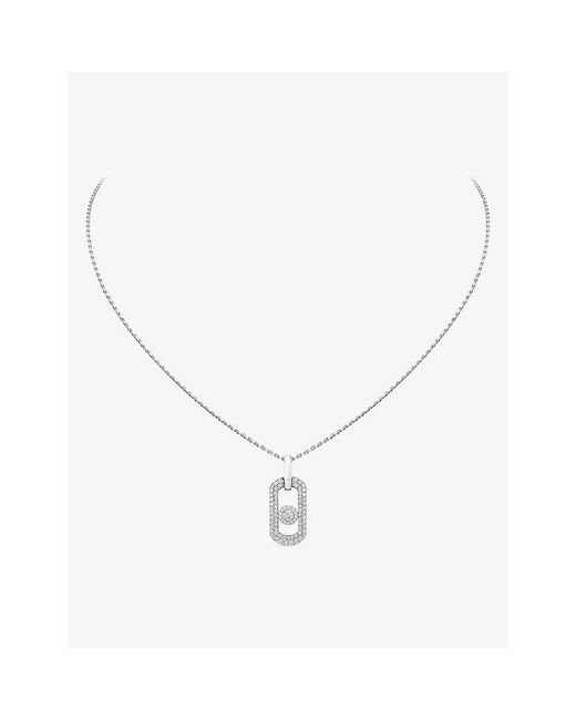 Messika Metallic So Move Pave 18Ct And 0.55Ct Diamond Necklace