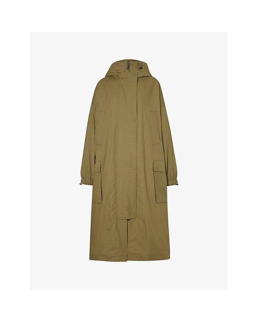 Weekend by Maxmara Green Matilde Relaxed-fit Cotton-blend Two-piece Coat
