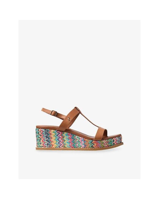 Jimmy Choo Brown Theia 60 Leather Wedge Heeled Sandals