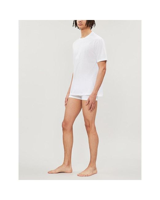 Hanro White Cotton Sporty Cotton-Jersey T-Shirt for men