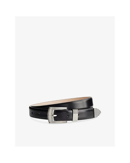 DEHANCHE Black The Rosen Leather Belt