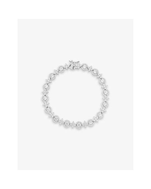 Apm Monaco White Météorites Circles Sterling- And Pavé Zirconia Bracelet
