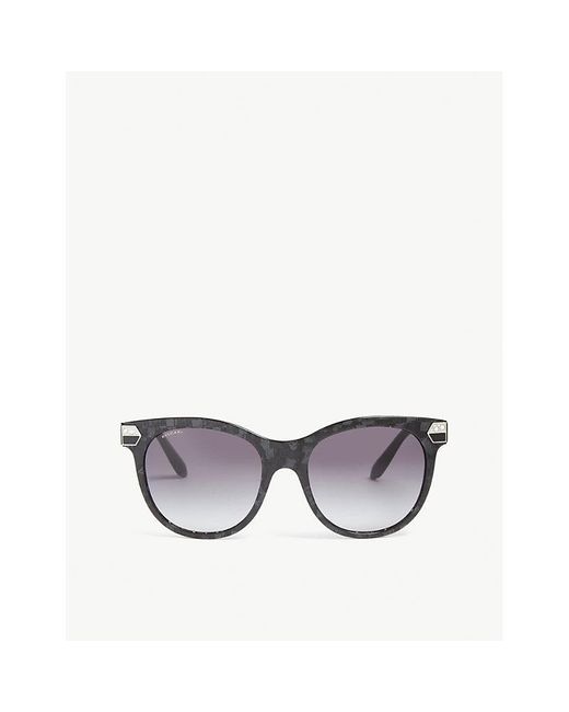 BVLGARI Gray Square Frame Sunglasses