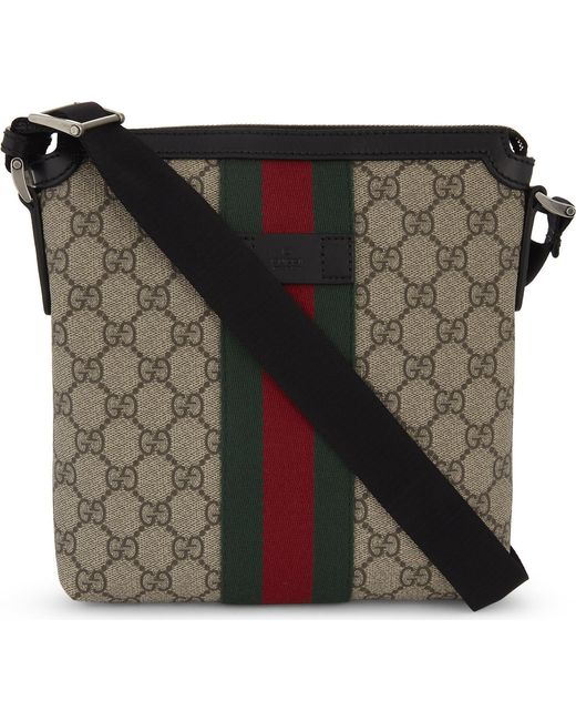 Gucci Natural Web Stripe Supreme Canvas Messenger Bag for men