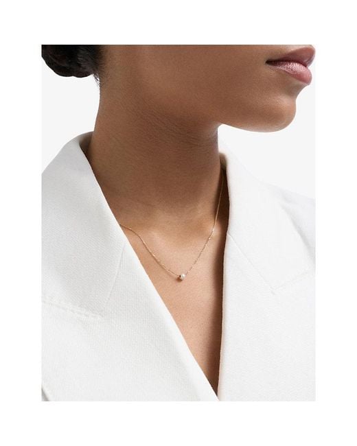 Astley Clarke Metallic Floating Pearl 14Ct- And Freshwater Pearl Pendant Necklace