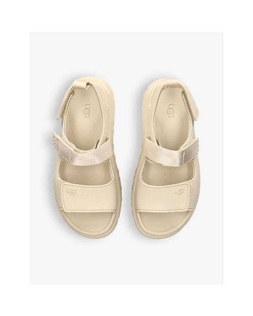 Ugg Natural Goldenglow Adjustable-strap Woven Sandals