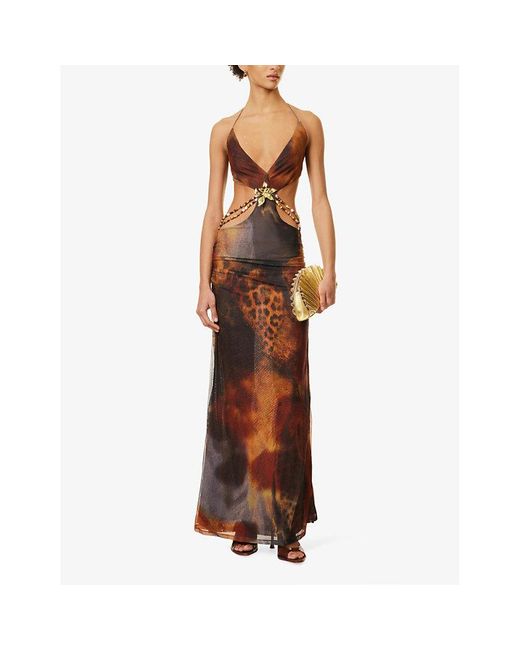 jaded ldn brown dress Vida in Whiskey Maxi Dress | Jaded London main image 0