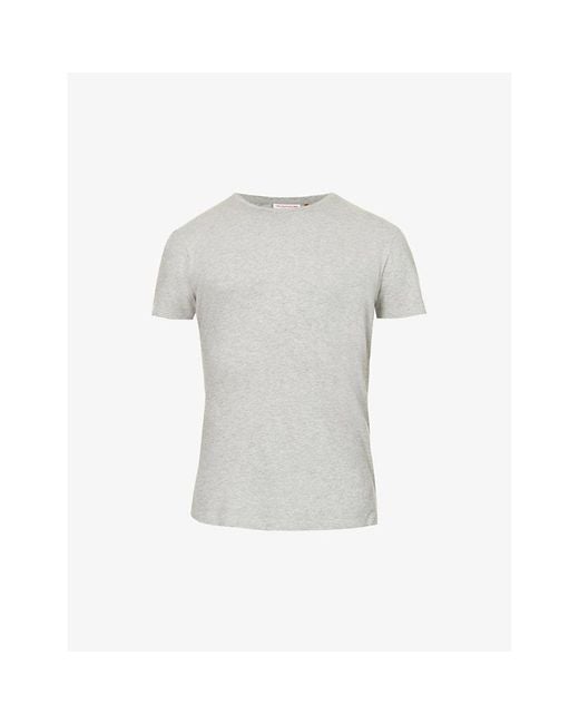 Orlebar Brown White Sammy Marled Crewneck Cotton-Jersey T-Shirt for men