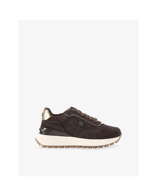 KG by Kurt Geiger Brown Louisa Faux-Suede Trainers