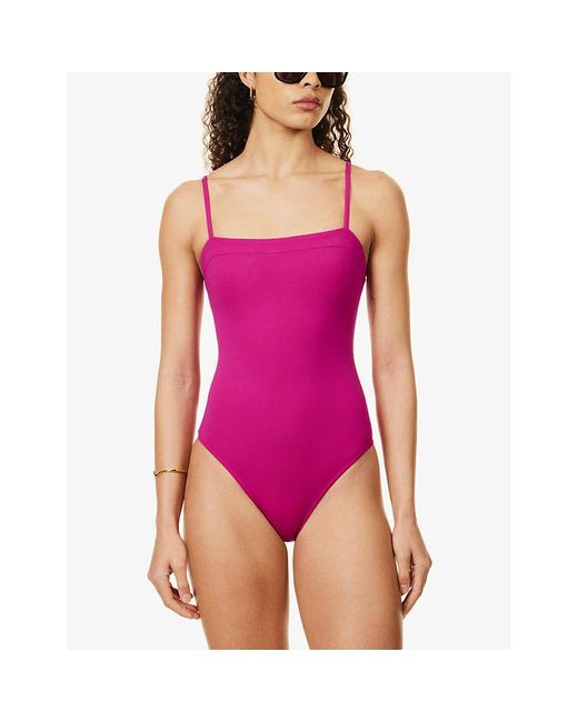 Eres Pink Aquarelle Stretch-jersey Swimsuit