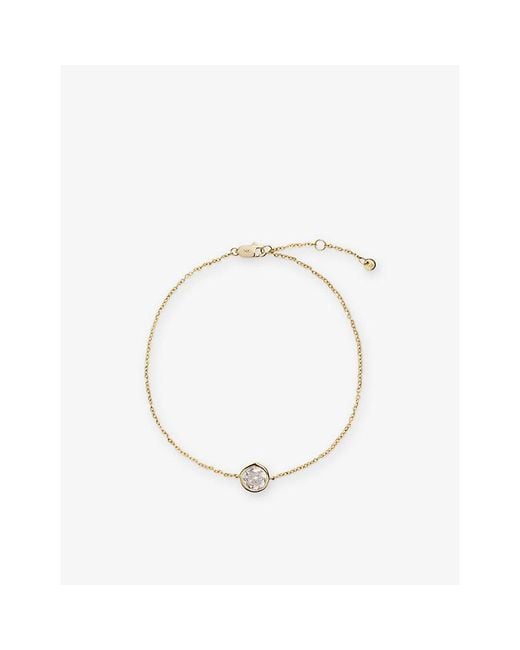 Monica Vinader Metallic Mv Siren Solitaire 0.5Ct Diamond 14Ct Bracelet