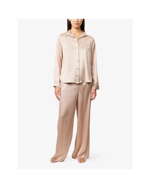 Calvin Klein Natural Satin Sheen Pyjama Trousers
