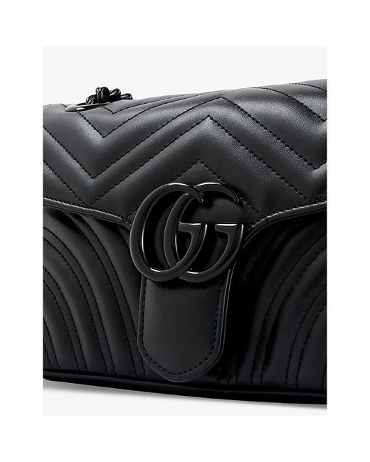 Gucci Marmont Small Leather Crossbody Bag in Black Lyst