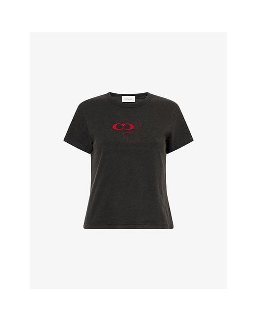 COACH Black X Brain Dead Logo 90S' Fit Cotton-Jersey T-Shirt
