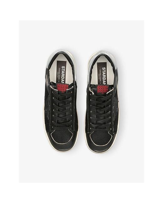 Golden Goose Deluxe Brand Black Stardan Mesh And Leather Low-Top Trainers for men
