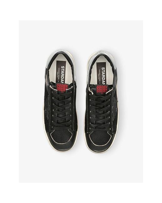 Golden Goose Deluxe Brand Black Stardan Mesh And Leather Low-Top Trainers for men