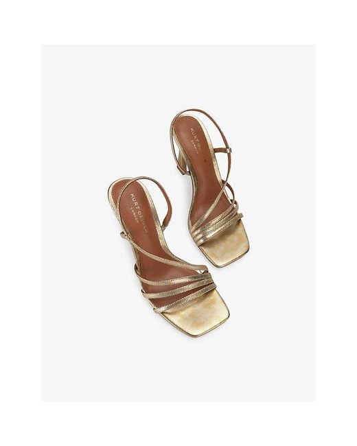 Kurt Geiger Metallic Annabel Faux-Leather Heeled Sandals