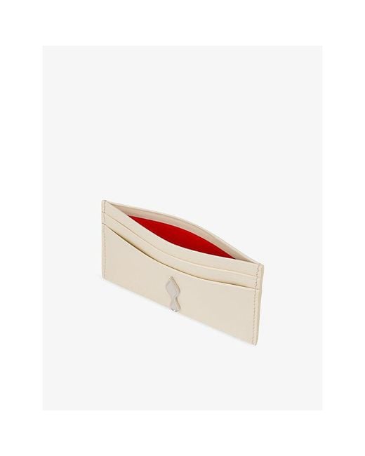 Christian Louboutin White Bettina Leather Card Holder