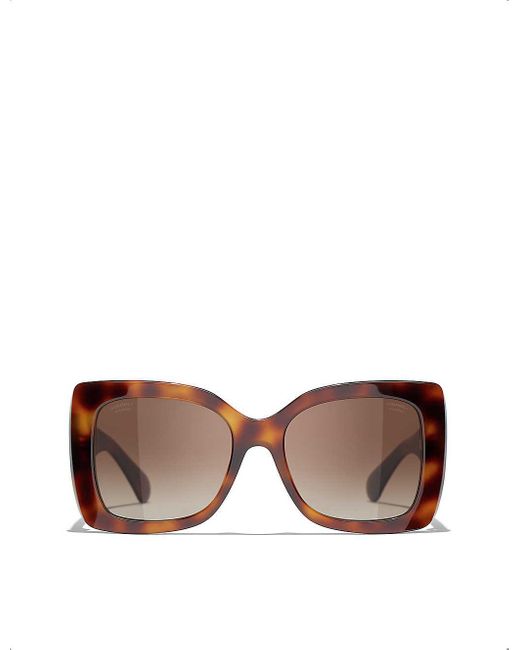 Chanel Brown Square Sunglasses