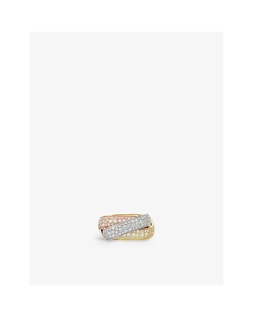 Cartier Metallic Trinity De Large 18Ct, Rose, - And 3.50Ct Brilliant-Cut Diamond Ring