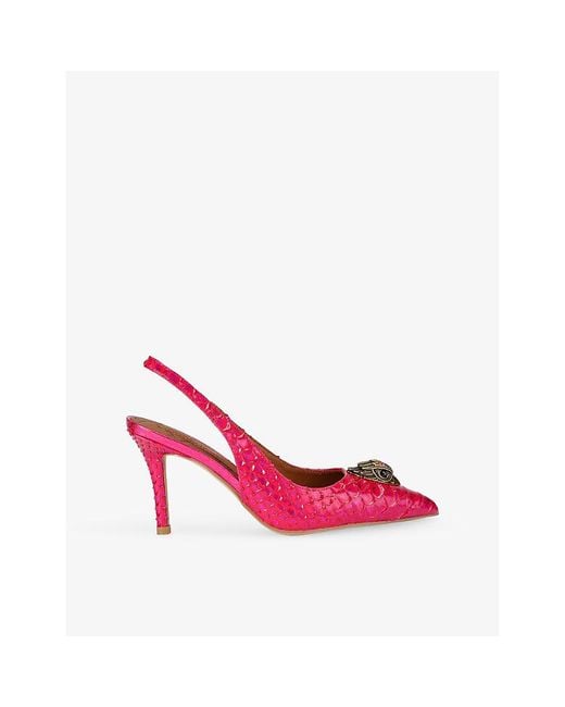 Kurt Geiger Pink Belgravia Leather Courts