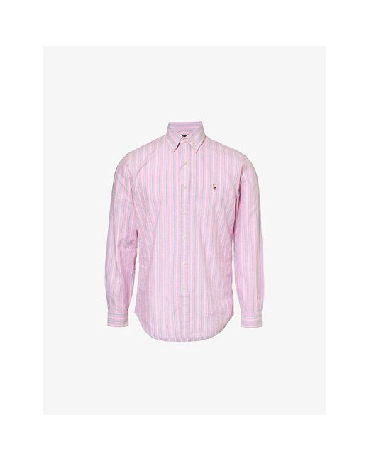 Polo Ralph Lauren Pink Logo-embroidered Cotton-oxford Shirt X for men