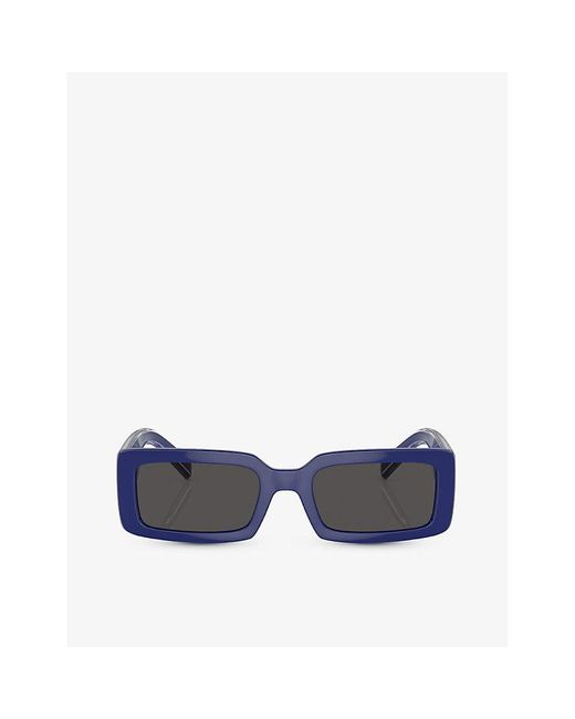 Dolce & Gabbana Blue Dg6187 Rectangle-frame Injected Sunglasses