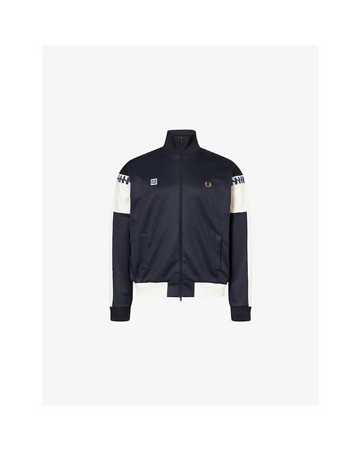 Fred Perry Blue X Meyba Funnel-Neck Jersey Track Jacket for men