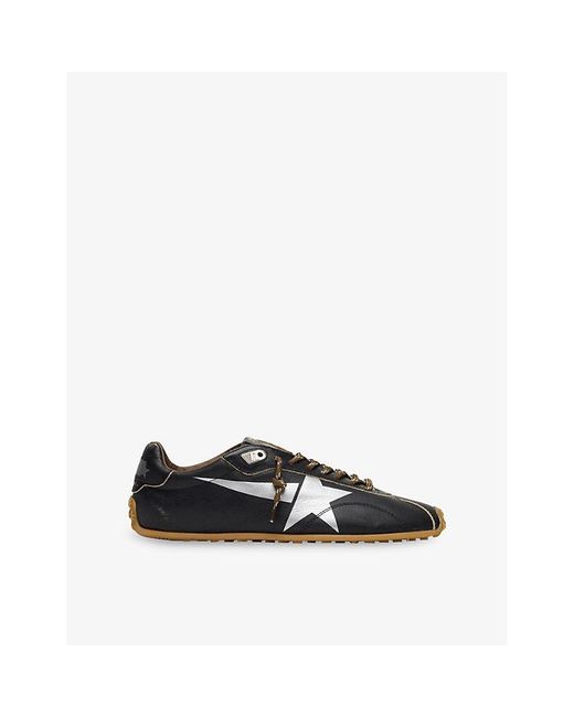 Golden Goose Deluxe Brand Black Marathon Speed 55381 Leather Trainers for men