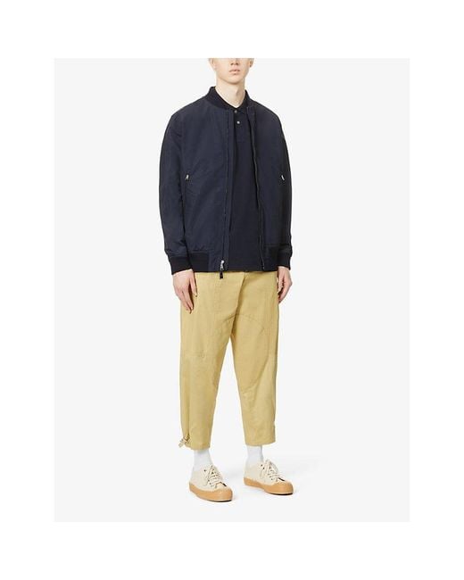 Paul Smith Blue Zebra-Embroidered Cotton-Piqué Polo Shirt for men