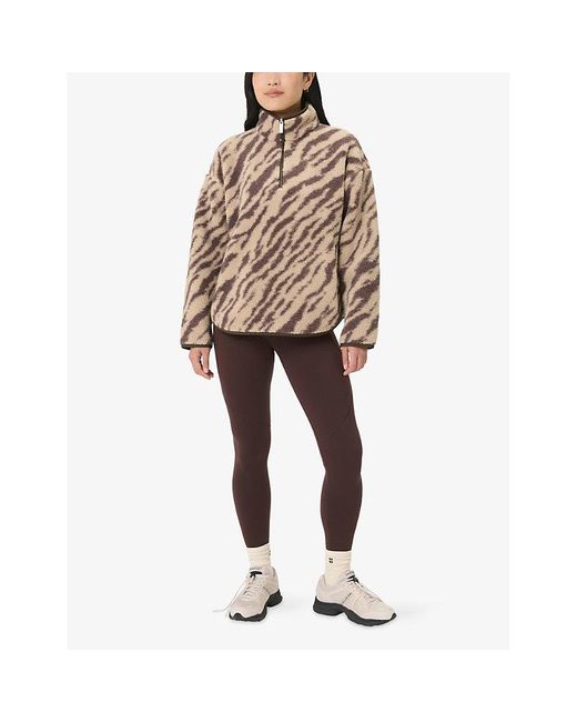 Sweaty Betty Natural Plush Half-Zip Fleece Sweatshirt