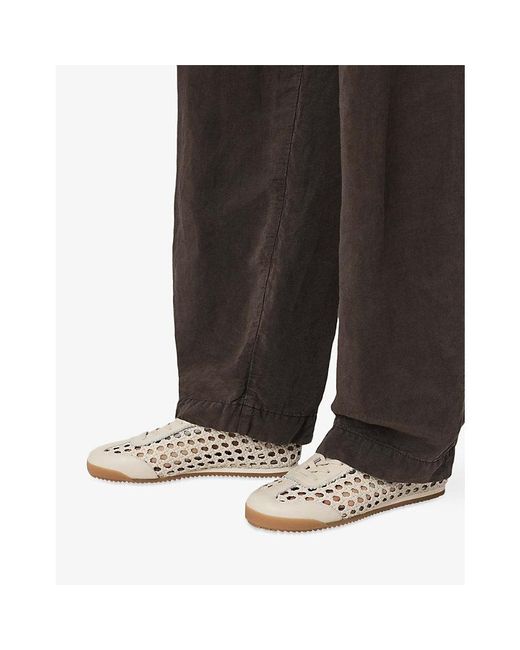 AllSaints Natural Kenny Woven Leather Trainers