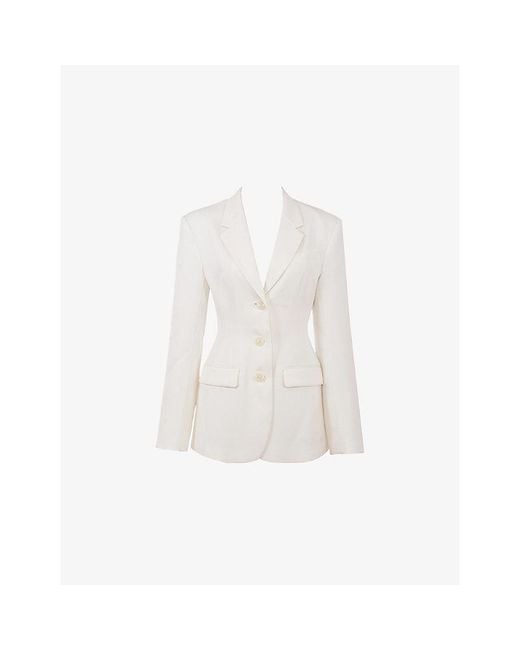 House Of Cb White Luella Tailored Stretch-Woven Blazer
