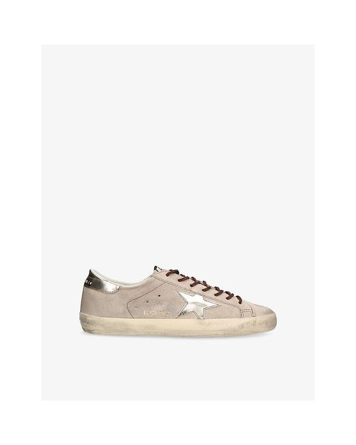 Golden Goose Deluxe Brand Natural Super Star 15647 Suede Trainers for men