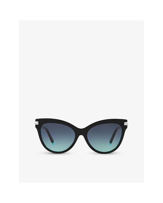 Tiffany & Co Blue Tf4182 Cat Eye-frame Acetate Sunglasses