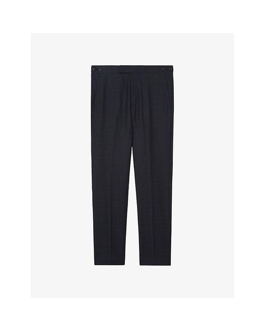 Reiss Black Seminar Slim-Fit Woven Trousers for men