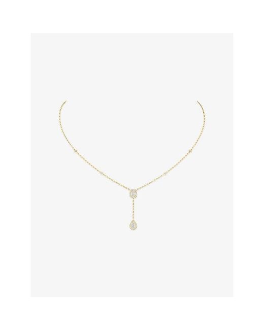Messika White My Twin Tie 18Ct And 0.36Ct Diamond Necklace
