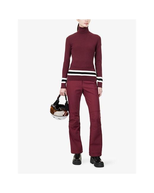 Fusalp Red Judith Turtleneck Knitted Jumper
