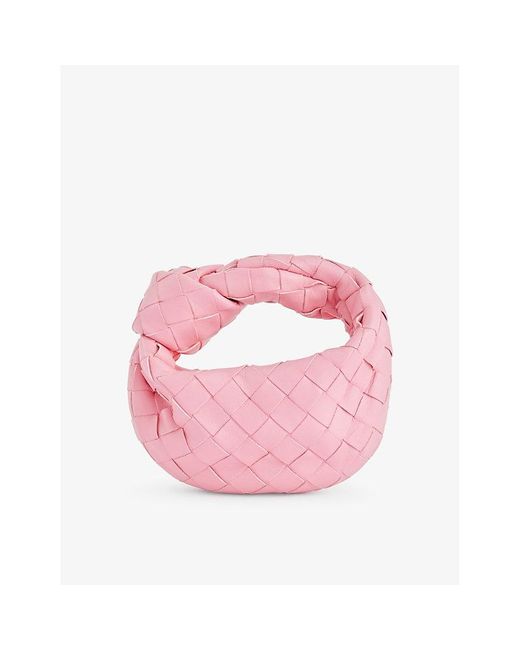 Bottega Veneta Pink Candy Jodie Intrecciato-weave Leather Top-handle Bag