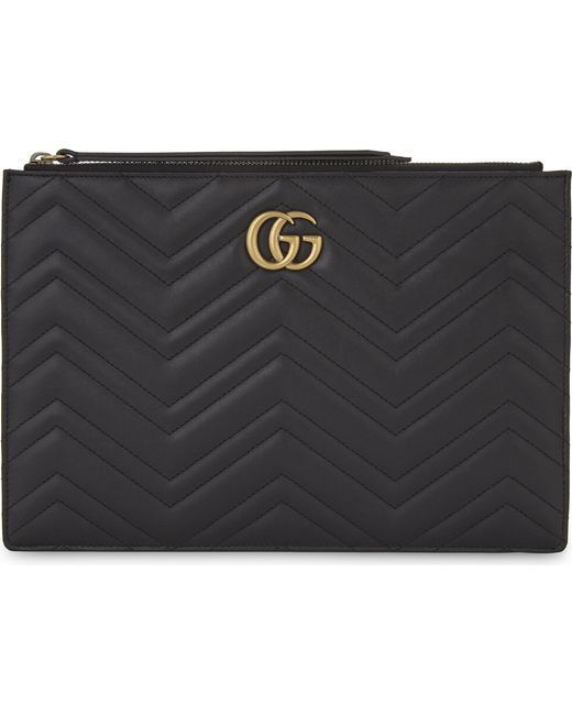 Gucci Black Marmont Leather Pouch